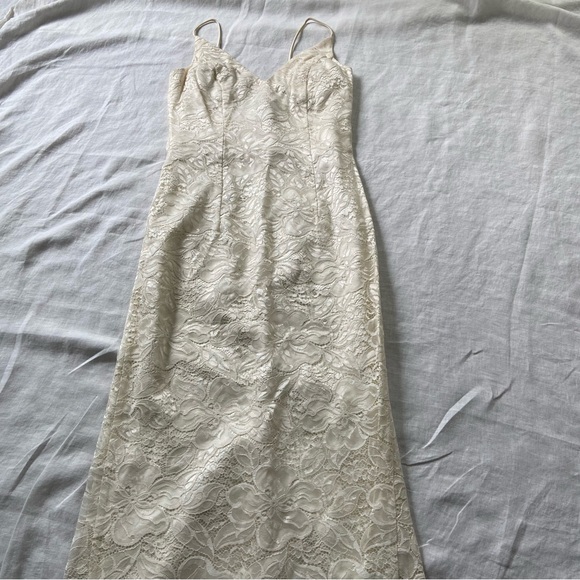 Vintage Jessica McClintock White Lace Dress - Picture 2 of 10